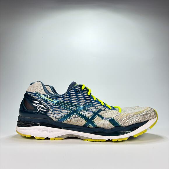 ASICS Gel Nimbus 18 Blue Gray Running Shoes Trainers T601N Men's Size 14 EE - Picture 1 of 10